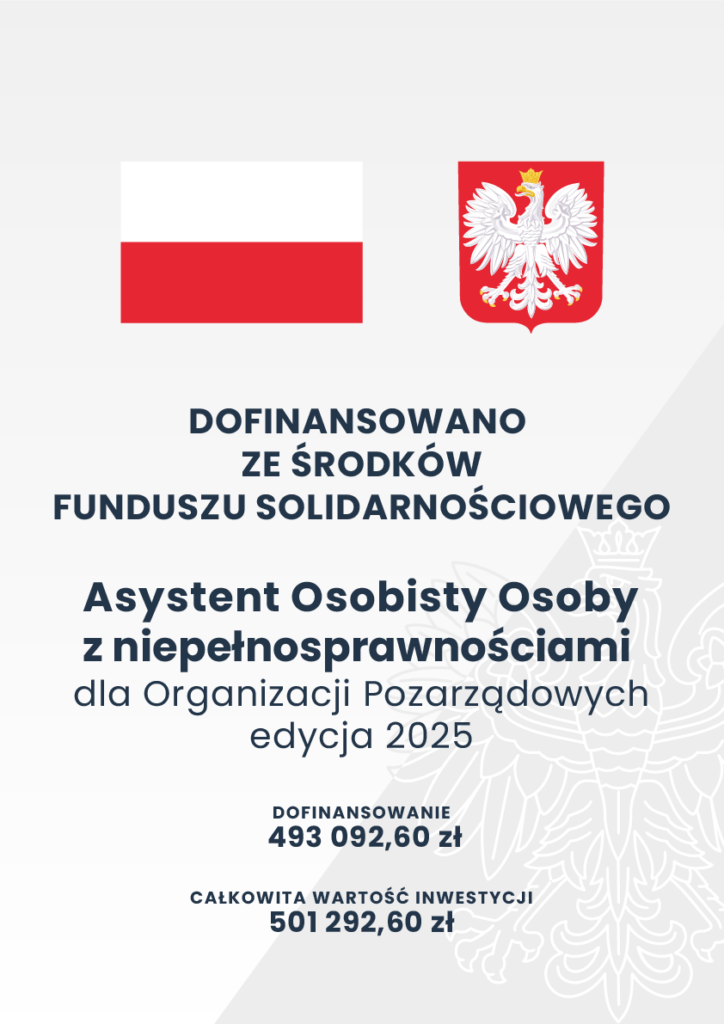Plakat Asystent Osobisty Osoby z Niepełnosprawnościam 2025