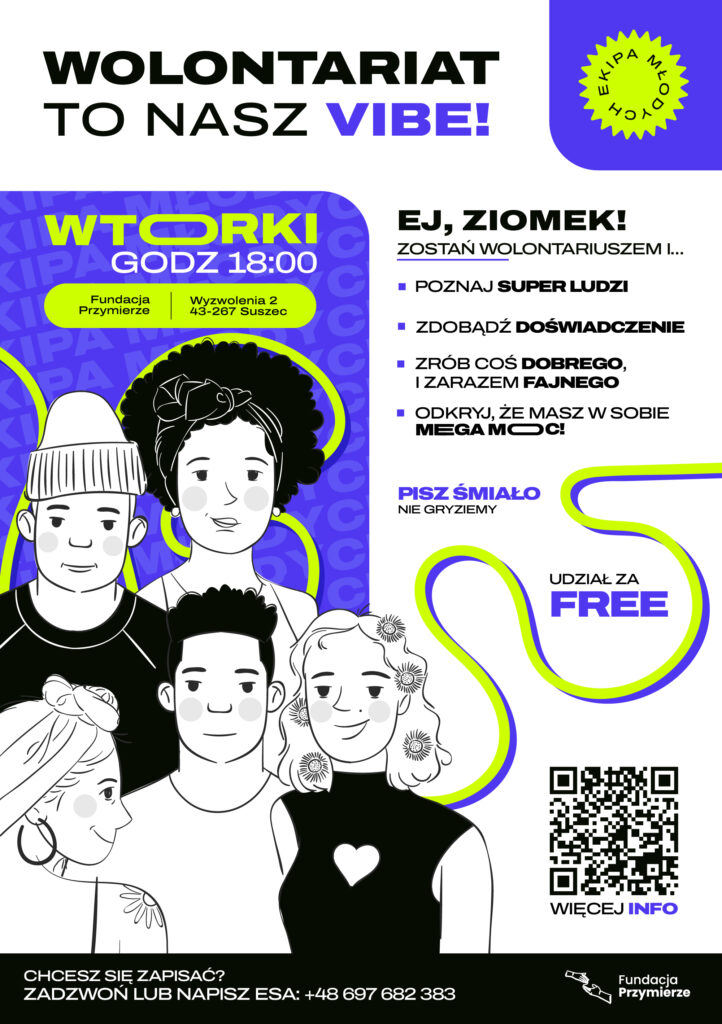 Plakat wolontariatu: Wolontariat młodych